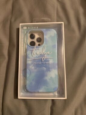 Recover Tie-Dye Blue iPhone 13 Pro Case - Soft Blue Cloud Pattern